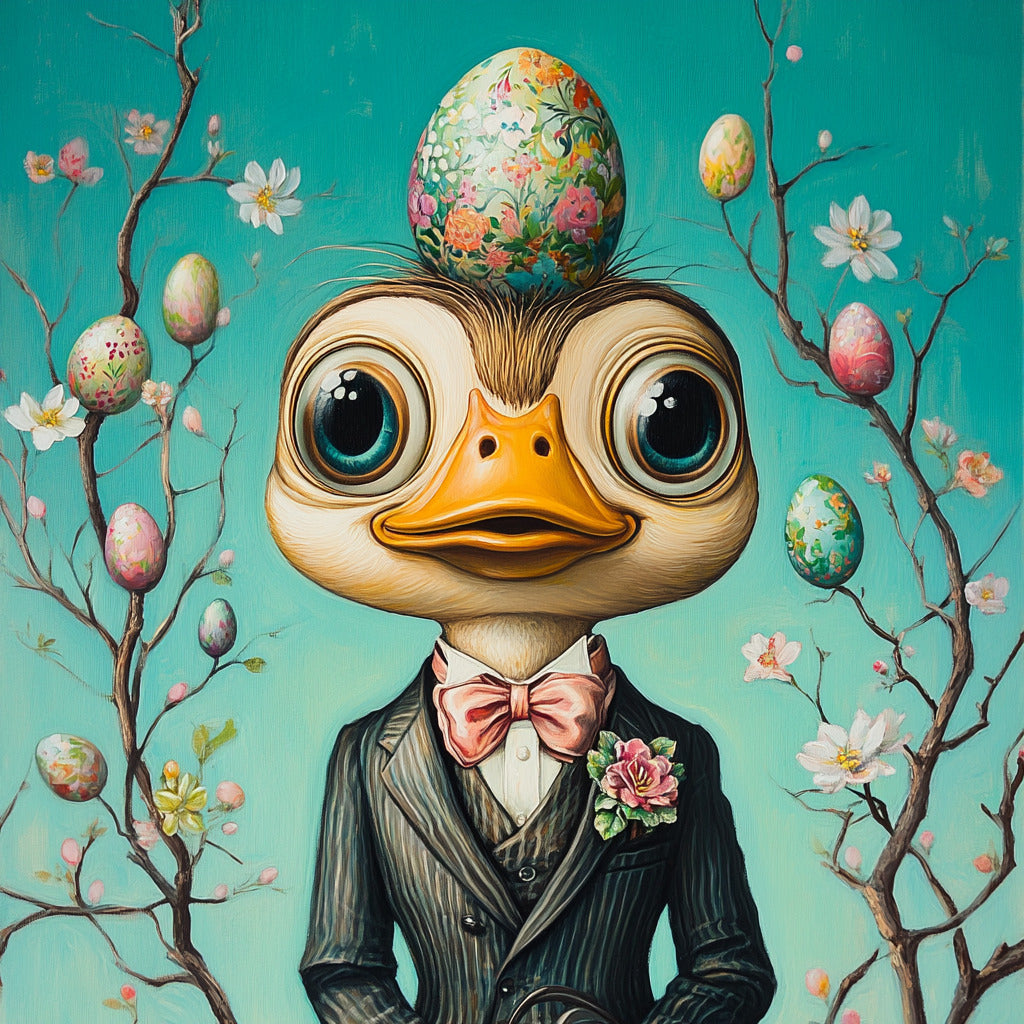 FREE Midjourney Prompt Base Pack: Weird Surreal Easter Animals Portraits