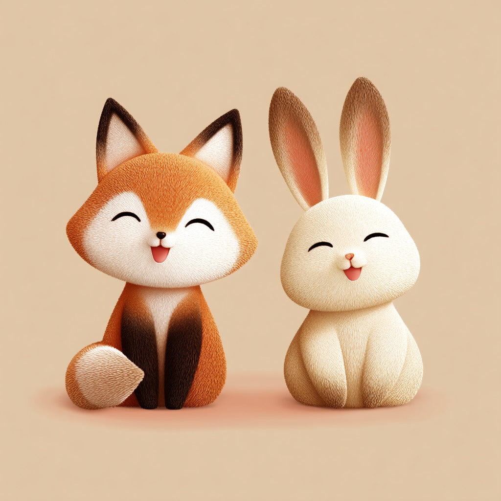 Midjourney Prompt Base Pack: Cute Adorable Cartoon Animal Couples