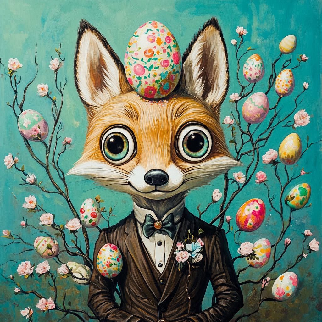 FREE Midjourney Prompt Base Pack: Weird Surreal Easter Animals Portraits