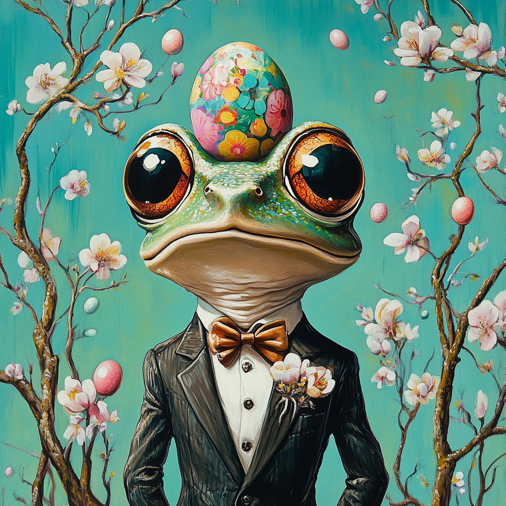 FREE Midjourney Prompt Base Pack: Weird Surreal Easter Animals Portraits