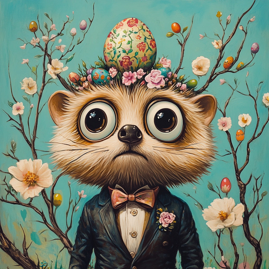 FREE Midjourney Prompt Base Pack: Weird Surreal Easter Animals Portraits