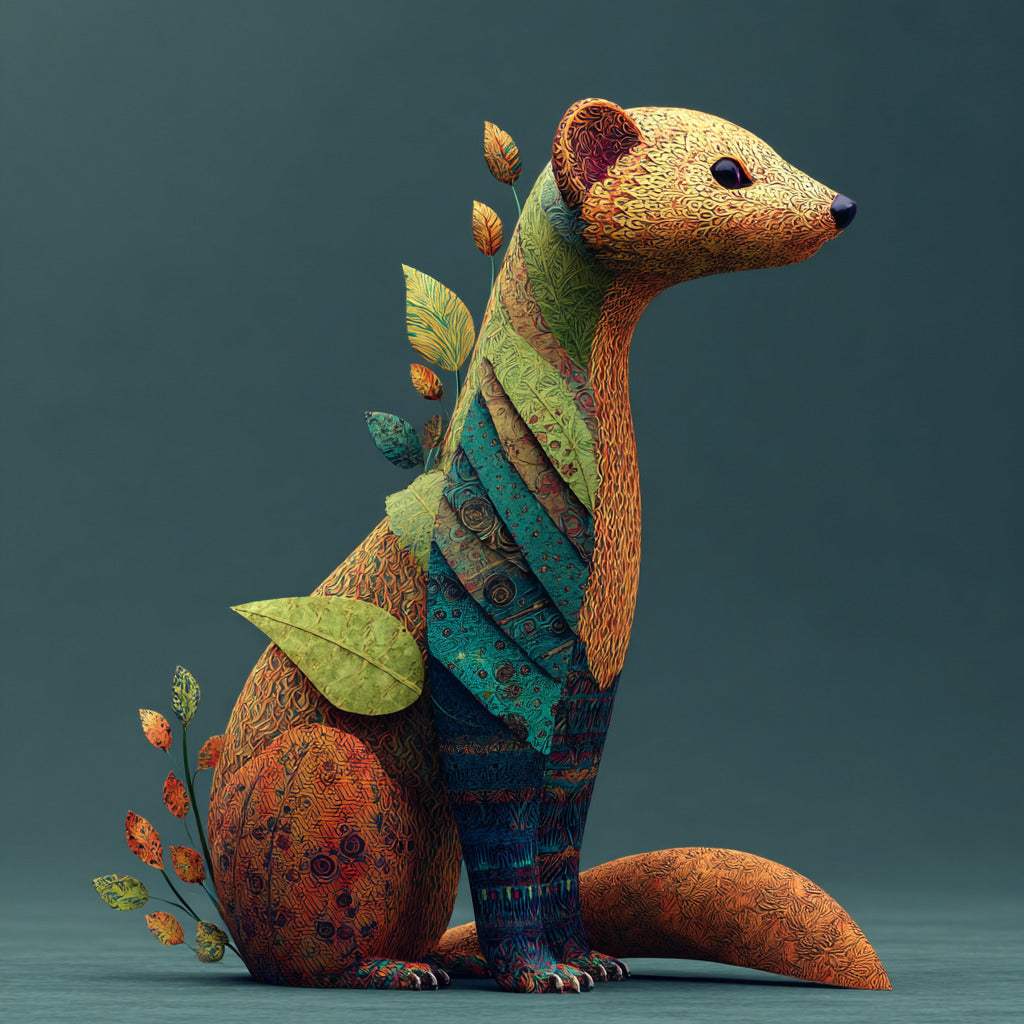 Midjourney Prompt Base Pack: Whimsical Organic Animal Sculptures