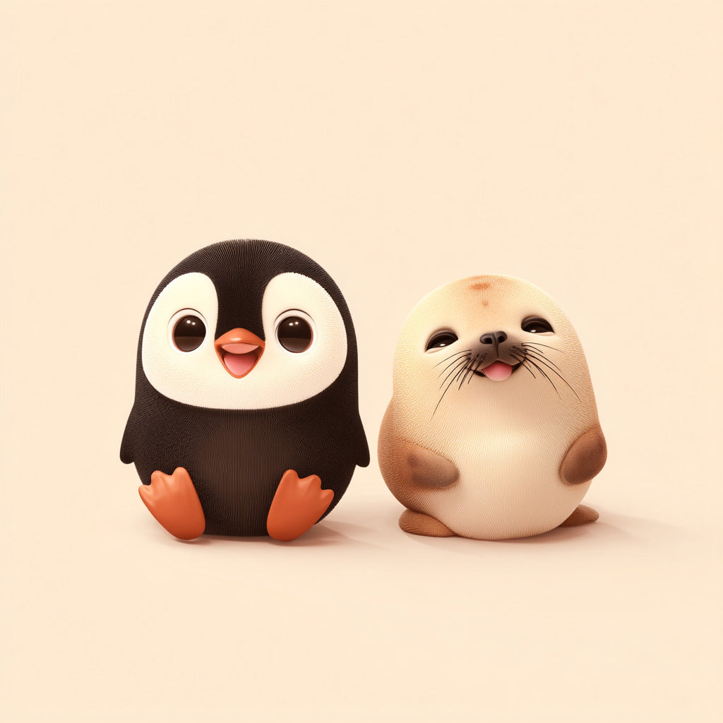 Midjourney Prompt Base Pack: Cute Adorable Cartoon Animal Couples