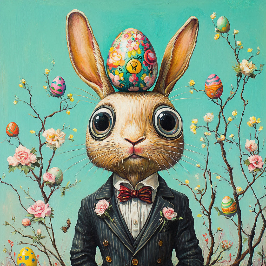 FREE Midjourney Prompt Base Pack: Weird Surreal Easter Animals Portraits