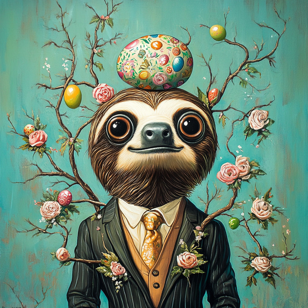 FREE Midjourney Prompt Base Pack: Weird Surreal Easter Animals Portraits