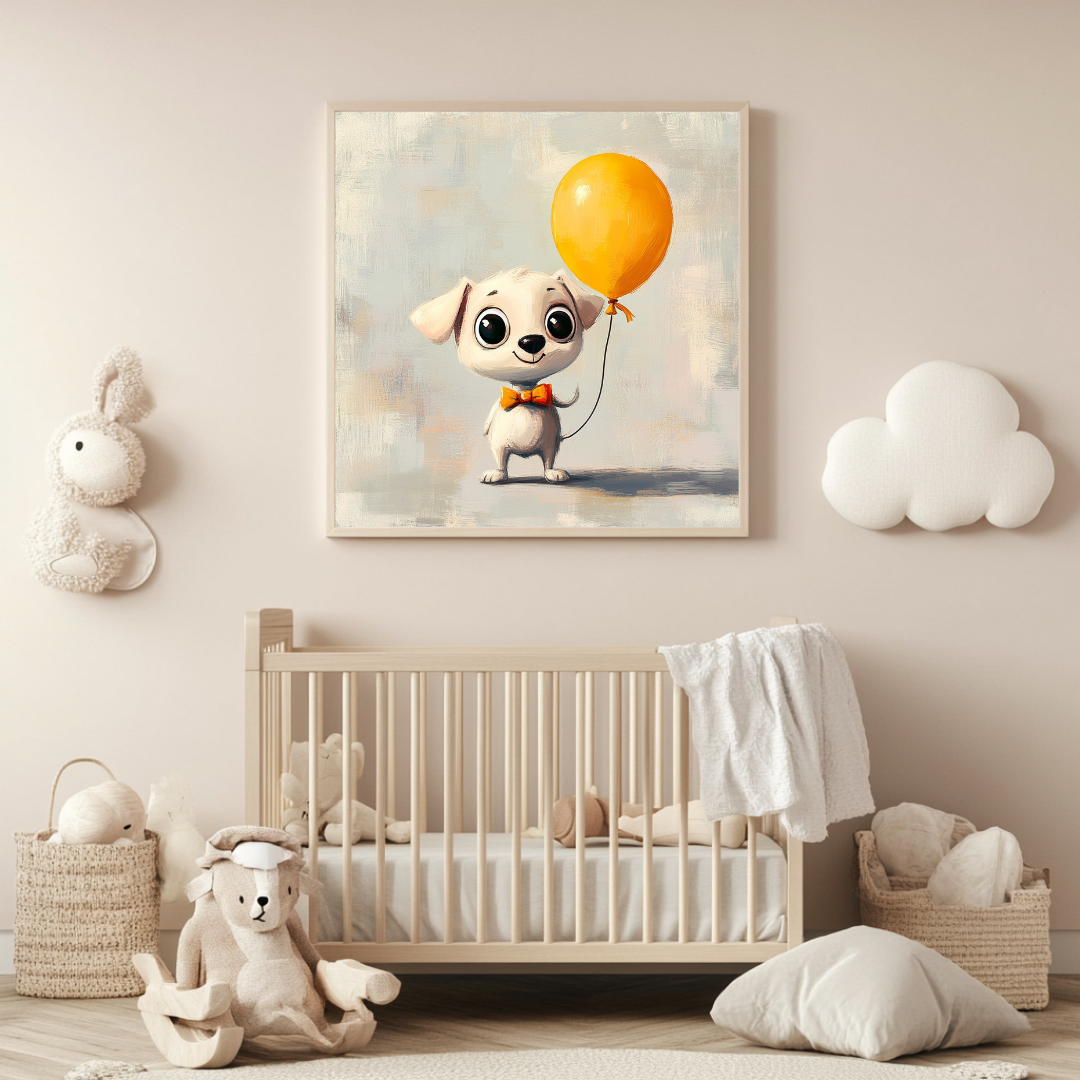 Midjourney Prompt Base Pack: Cartoon Style Animals Holding Balloons