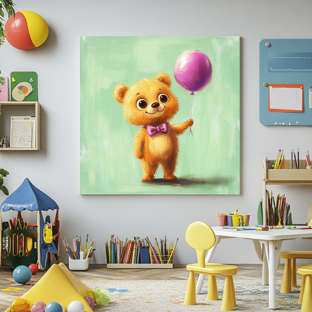 Midjourney Prompt Base Pack: Cartoon Style Animals Holding Balloons
