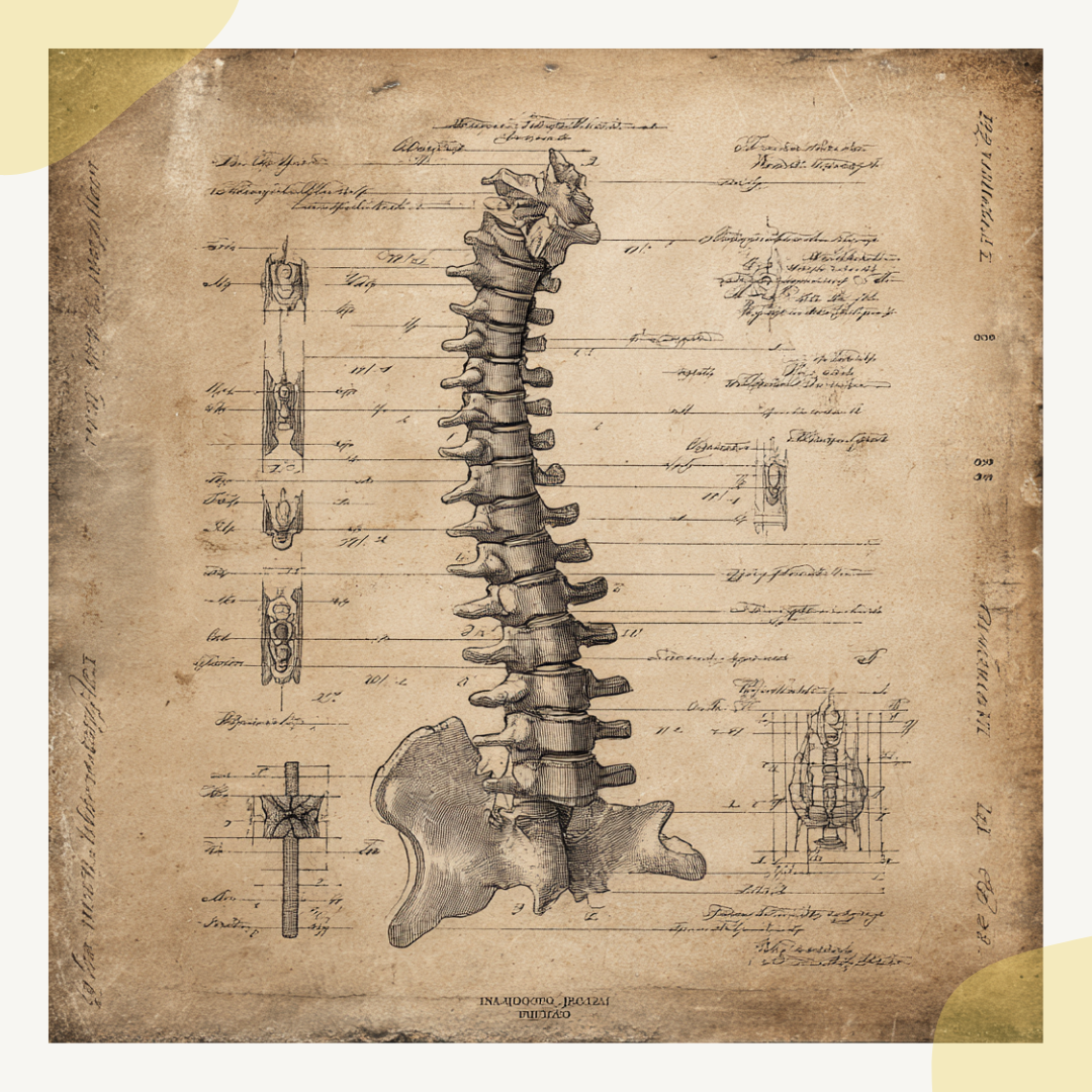 Historic-medical-illustration-of-a-human-body-part-Midjourney-generated-art-in-copperplate-engraving-style-on-aged-paper-with-Latin-labels-spine