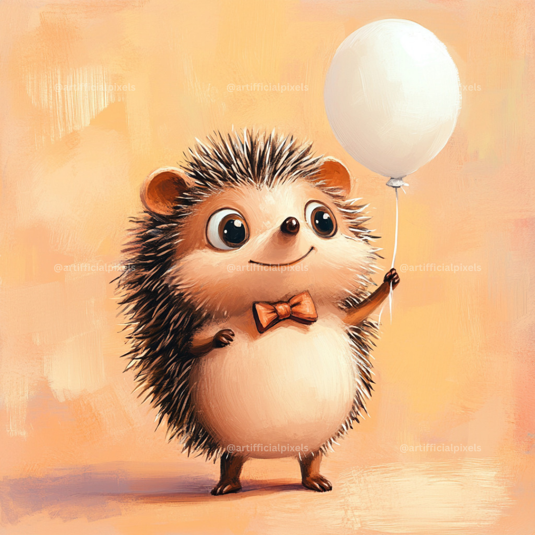 Midjourney Prompt Base Pack: Cartoon Style Animals Holding Balloons