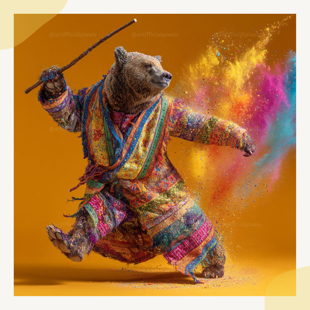 Rainbow-Coloured-Confetti-Magic-Animals-Bear