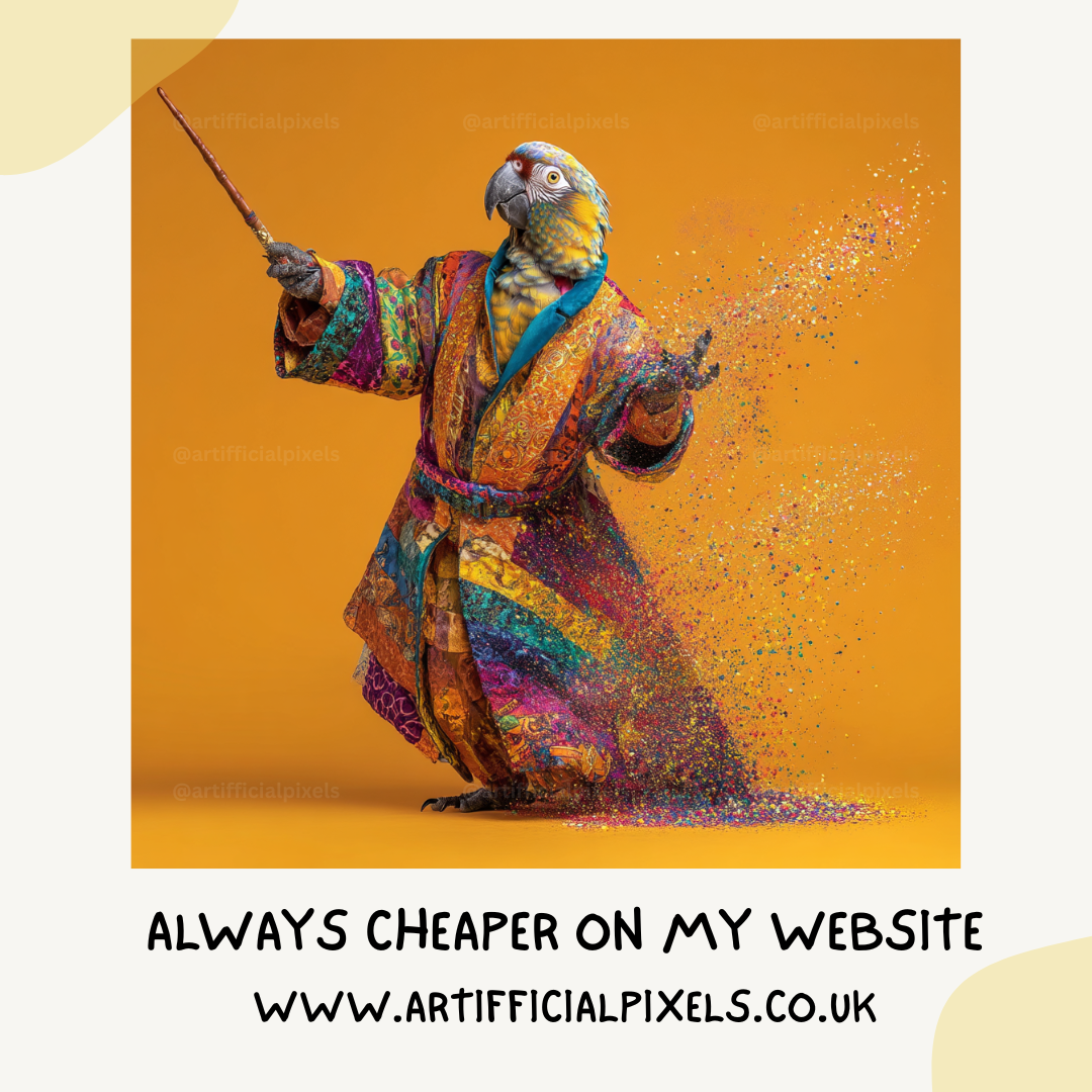 Rainbow-Coloured-Confetti-Magic-Animals-Parrot
