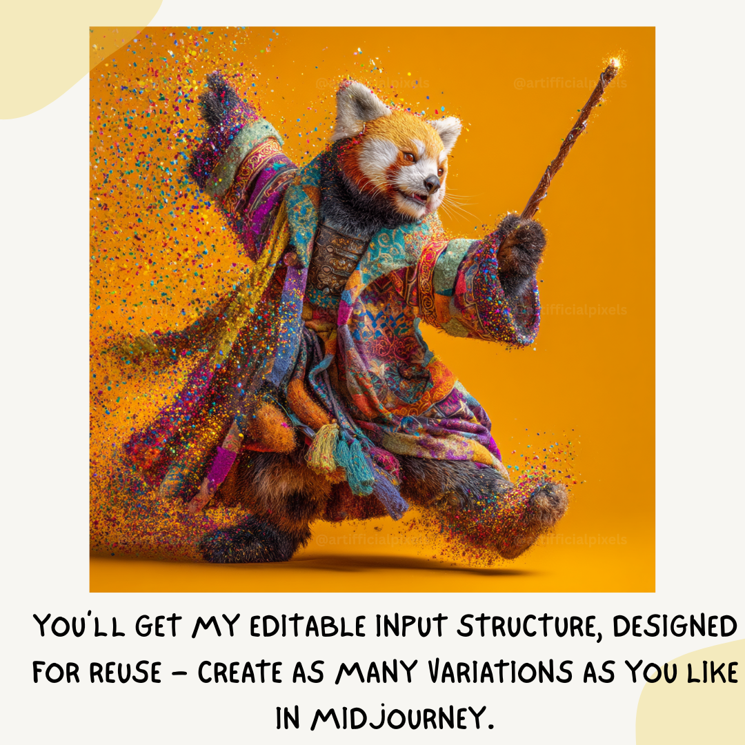 Rainbow-Coloured-Confetti-Magic-Animals-Red-Panda
