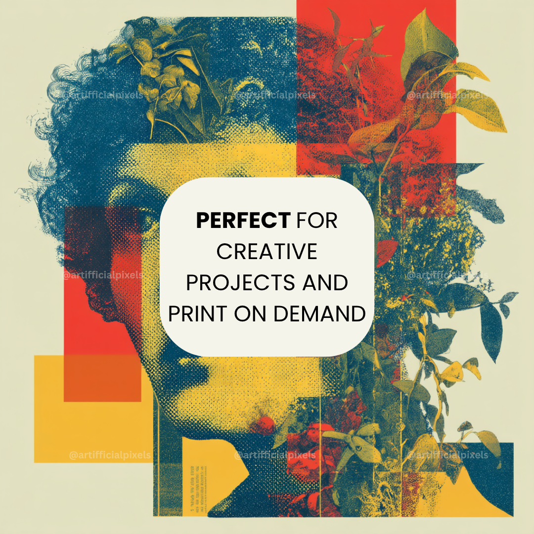 Vintage Abstract Pop Art Collage Portraits - Women