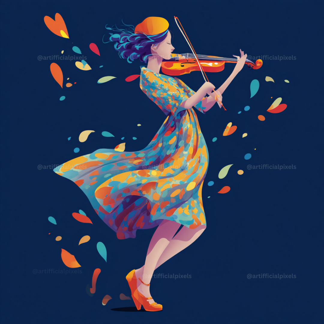 Bold Clipart Style Digital AI Art Prompts – Midjourney Pack with Images
