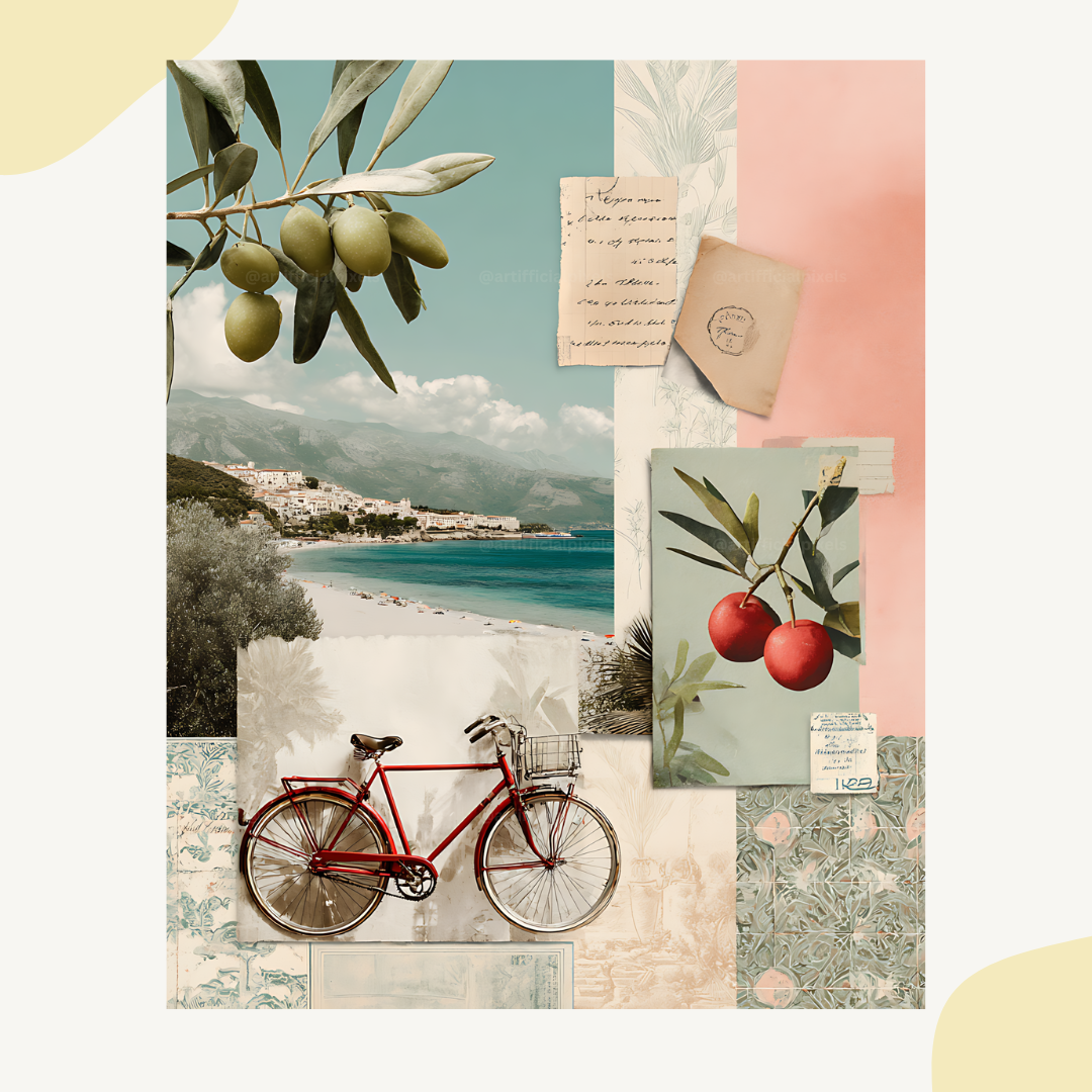 Amalfi-coast-italian-scrapbook-midjourney-ai-prompt-bike