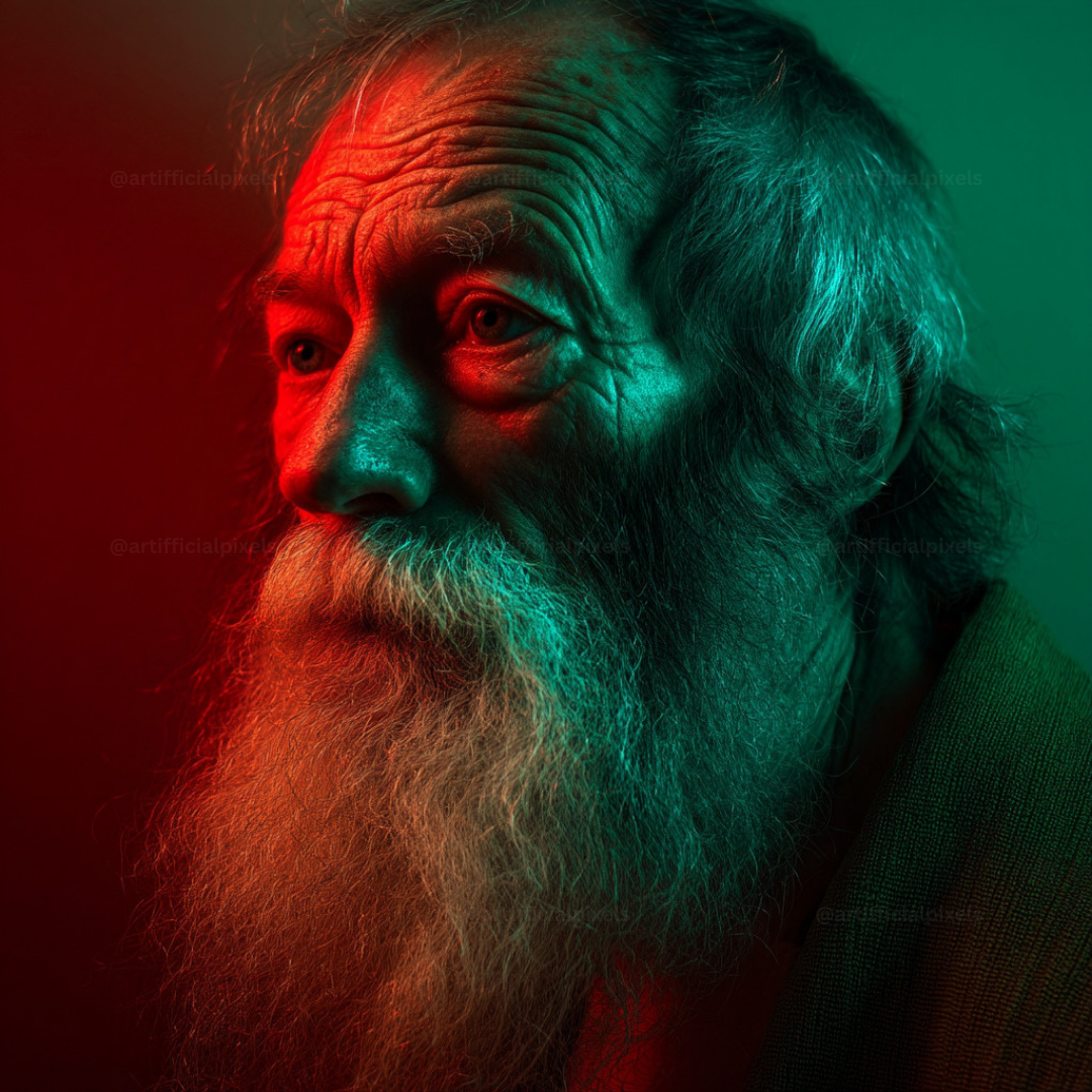 FREE Red & Green Studio Portrait Prompt Pack for Midjourney