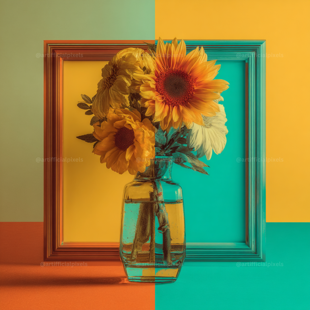 Split Toned Vintage Still Life AI Art Generator – Midjourney Prompt Pack with Images