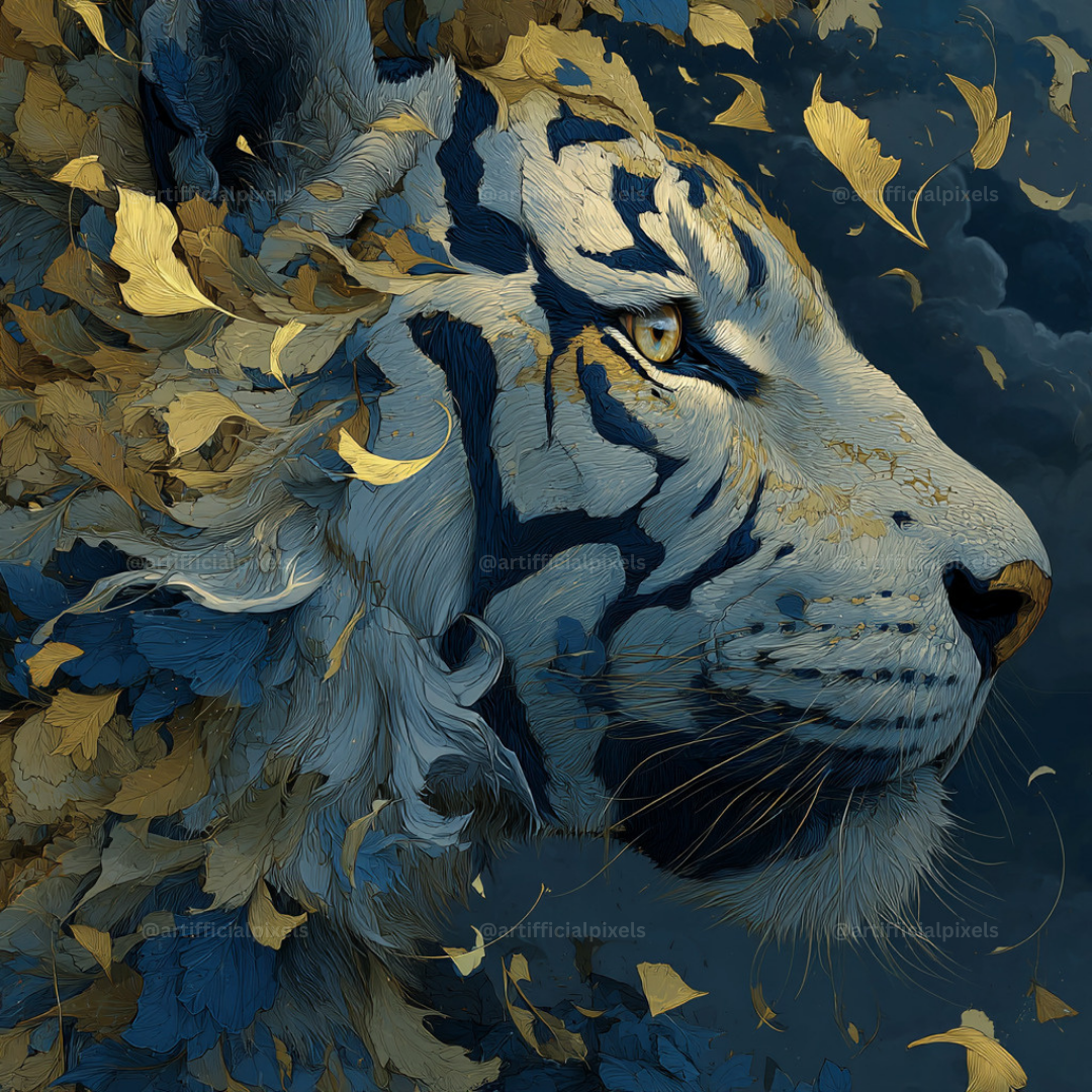 Golden Gothic Animal AI Art Prompts – Midjourney Pack with Images