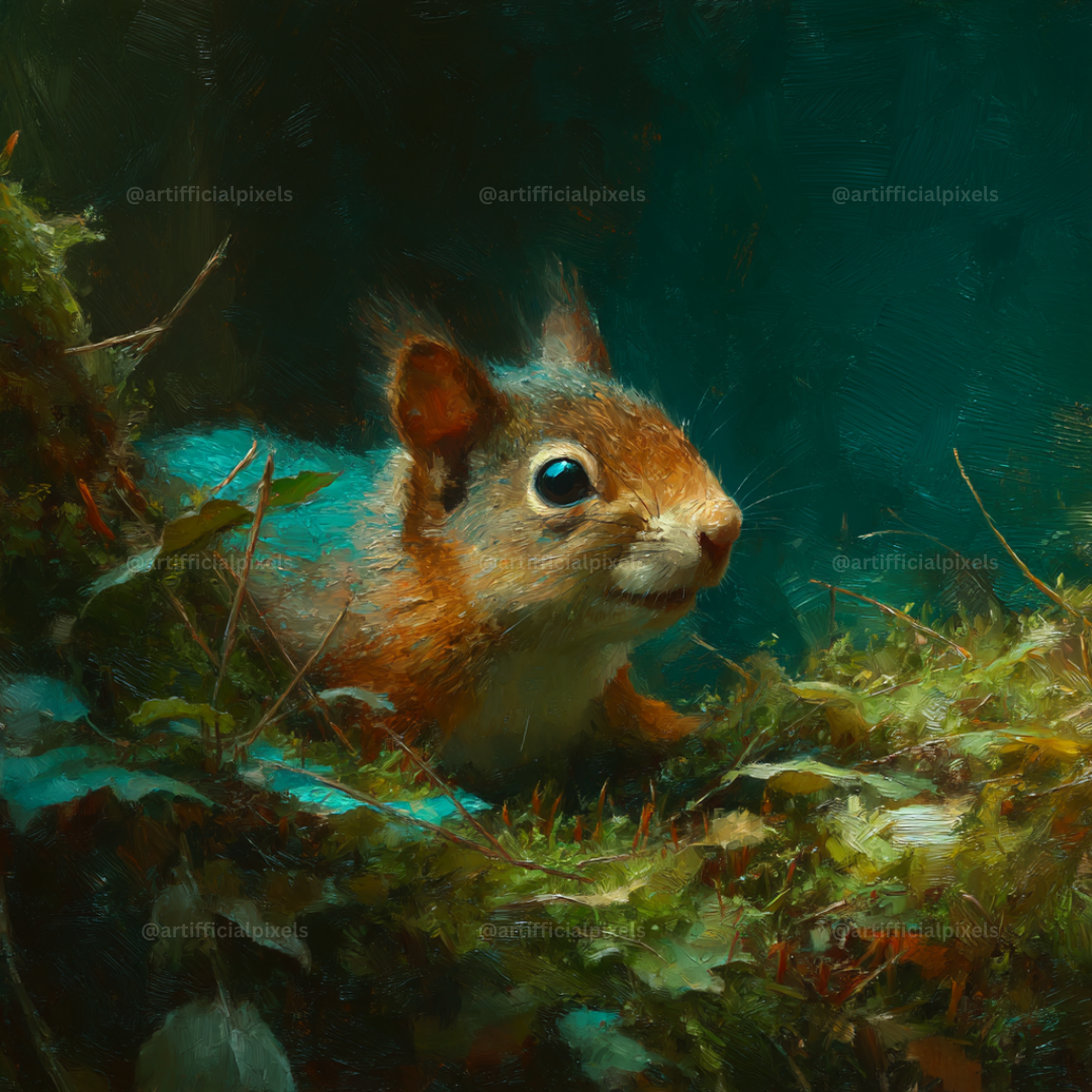 Painterly Wildlife Portraits AI Art Generator – Midjourney Prompt Pack with Images