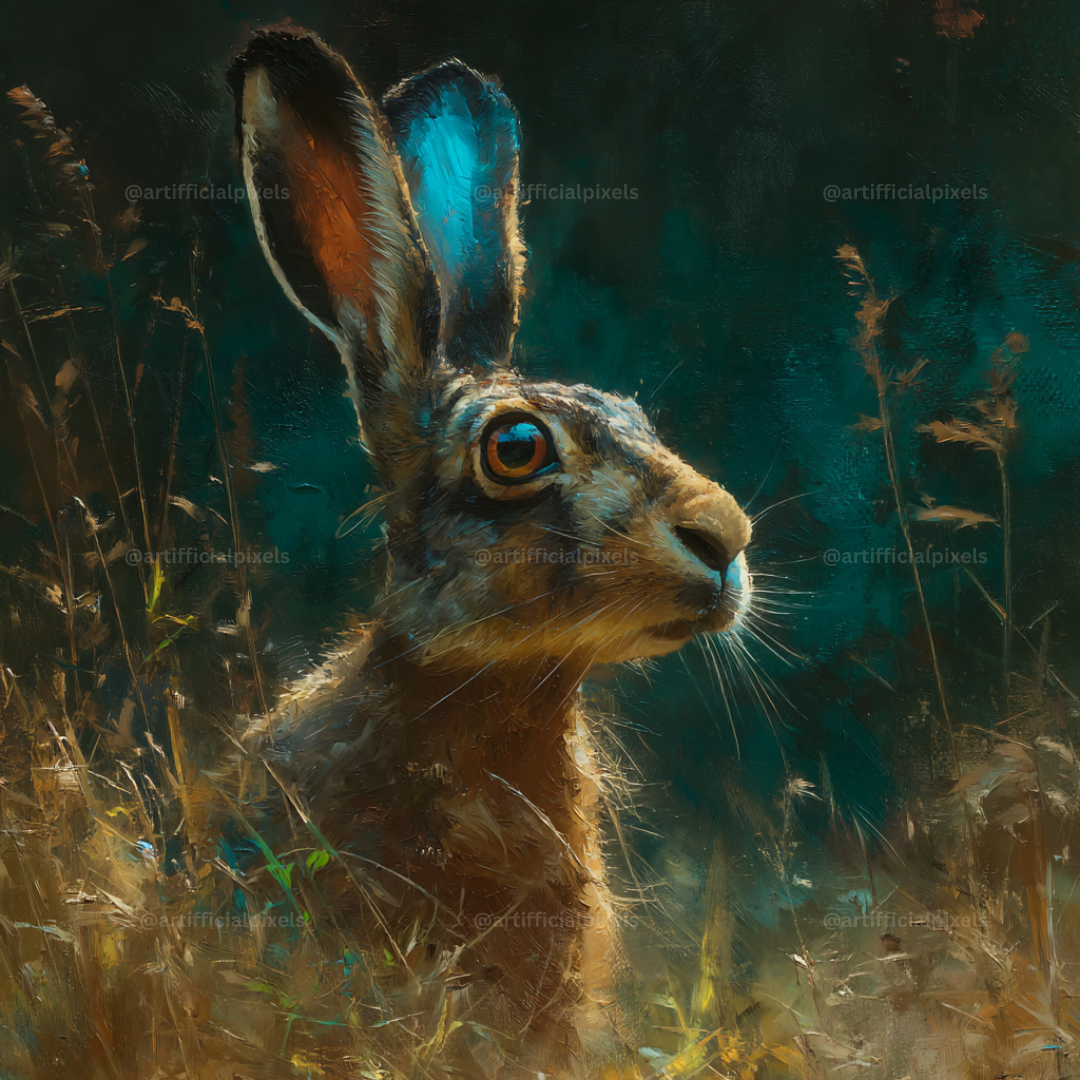 Painterly Wildlife Portraits AI Art Generator – Midjourney Prompt Pack with Images
