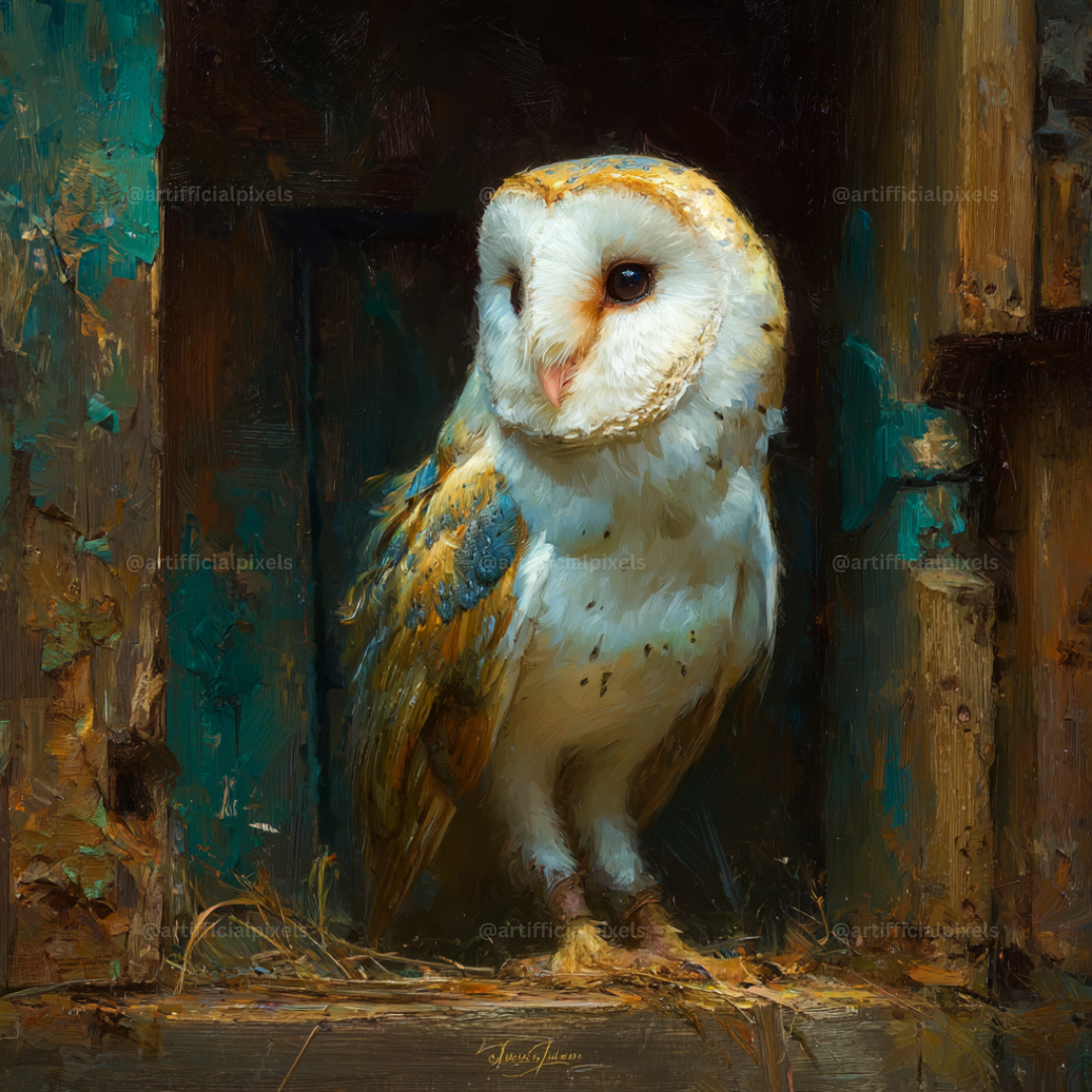Painterly Wildlife Portraits AI Art Generator – Midjourney Prompt Pack with Images
