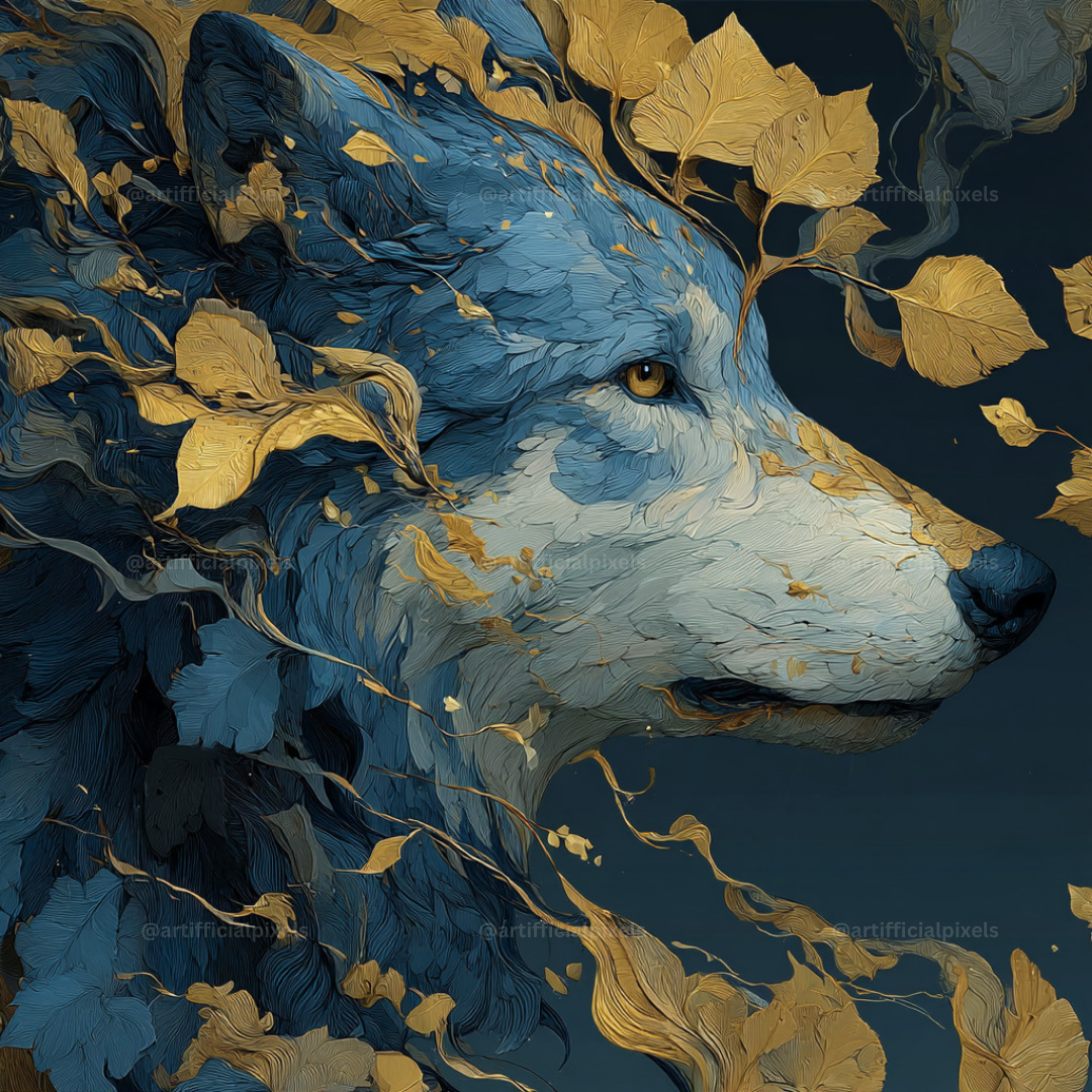Golden Gothic Animal AI Art Prompts – Midjourney Pack with Images