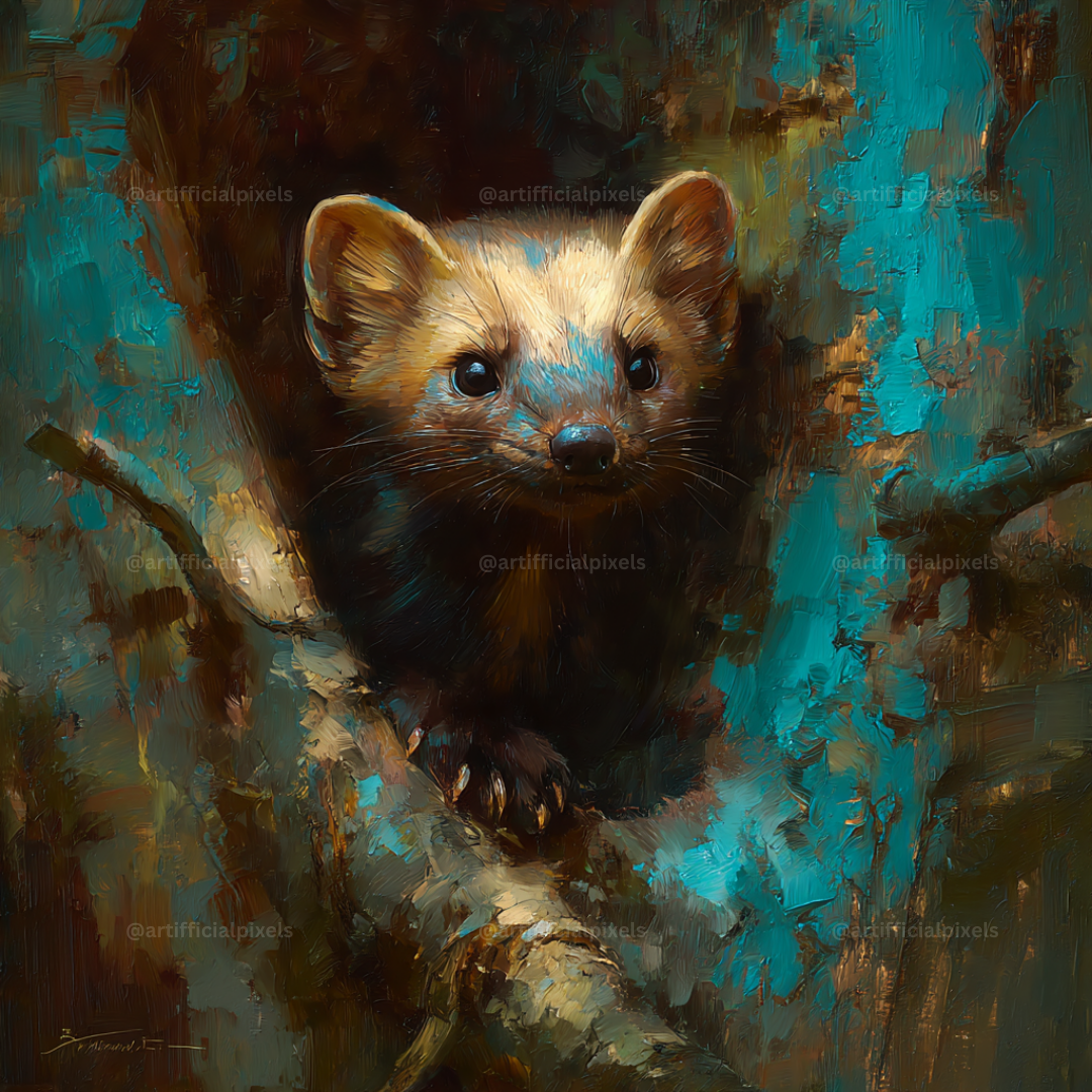 Painterly Wildlife Portraits AI Art Generator – Midjourney Prompt Pack with Images