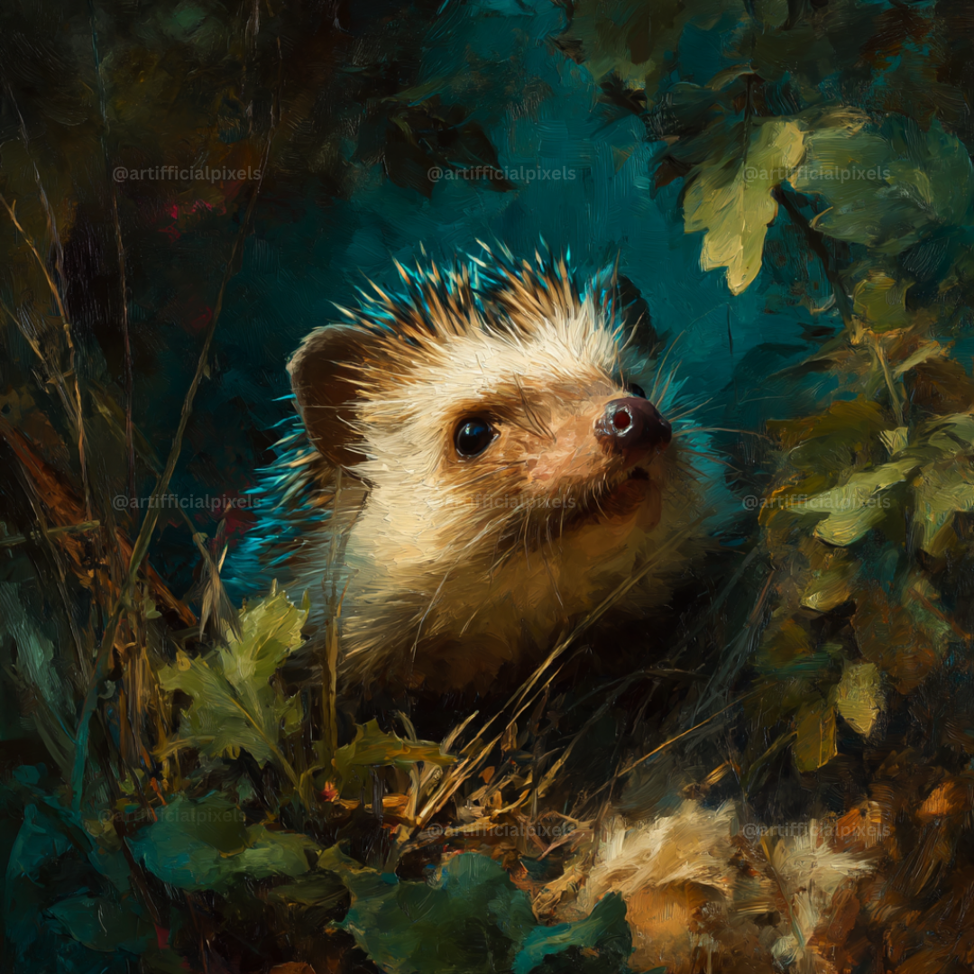 Painterly Wildlife Portraits AI Art Generator – Midjourney Prompt Pack with Images