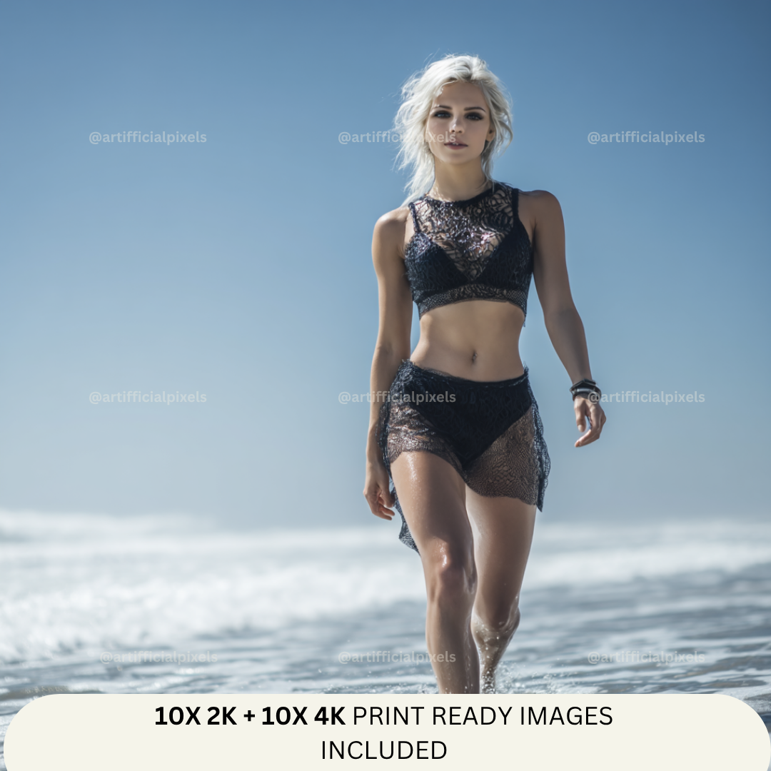 beautiful-glamour-beach-models-midjourney-ai-prompt-women-in-black