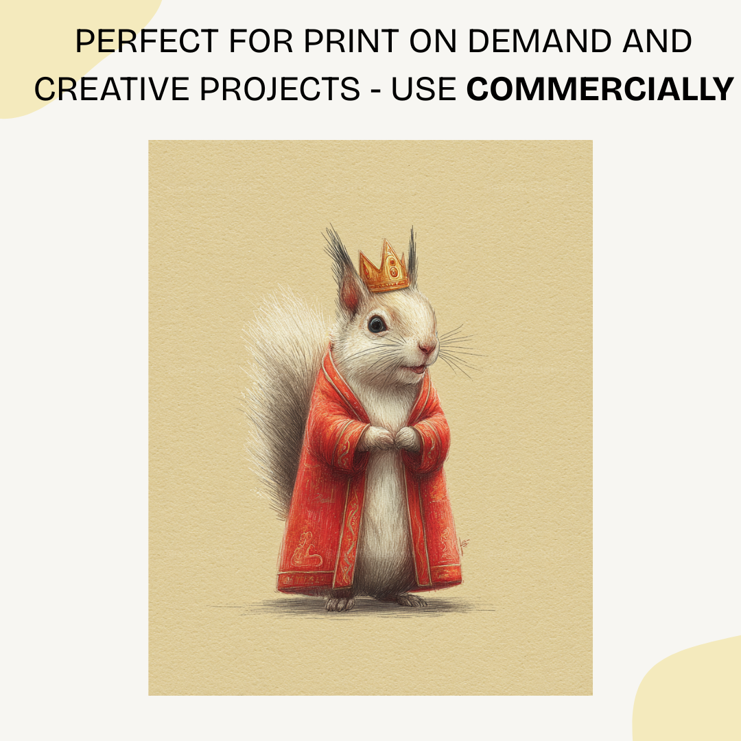 Chinese Hanfu style animal character watercolour art example from Midjourney prompt collection
