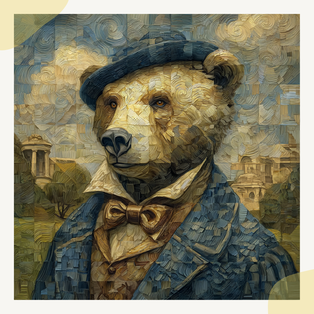 customisable-midjourney-ai-image-bundle-watercolour-cubism-art-bear