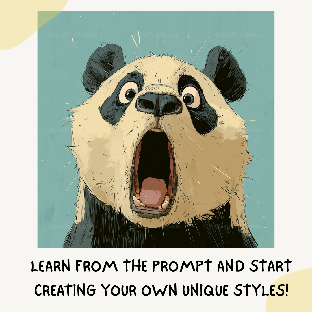 customisable-midjourney-ai-prompt-stylised-animal-sketches-panda
