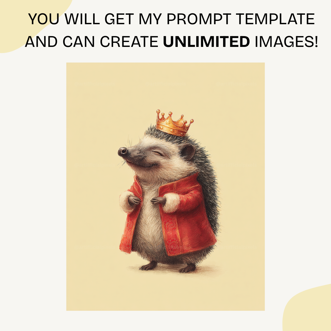 Cute animal in traditional Chinese Hanfu clothing watercolour art created with Midjourney AI prompt