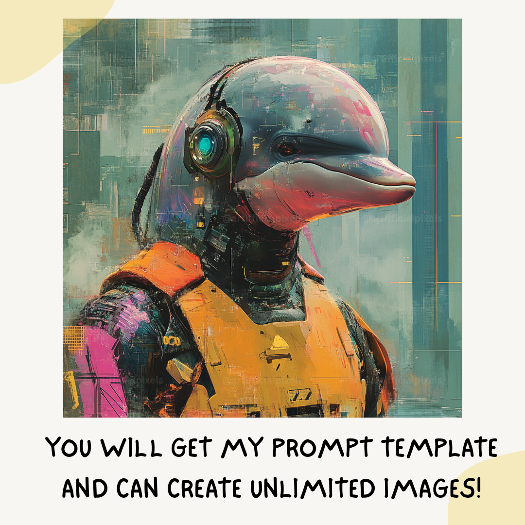 cyberpunk-animal-portraits-midjourney-ai-art-prompt-dolphin