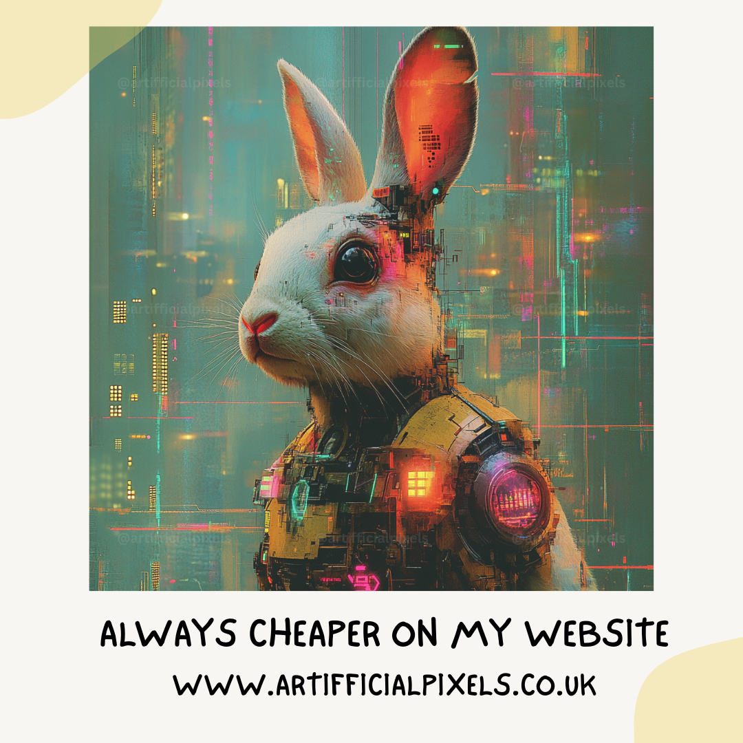 cyberpunk-animal-portraits-midjourney-ai-art-prompt-rabbit