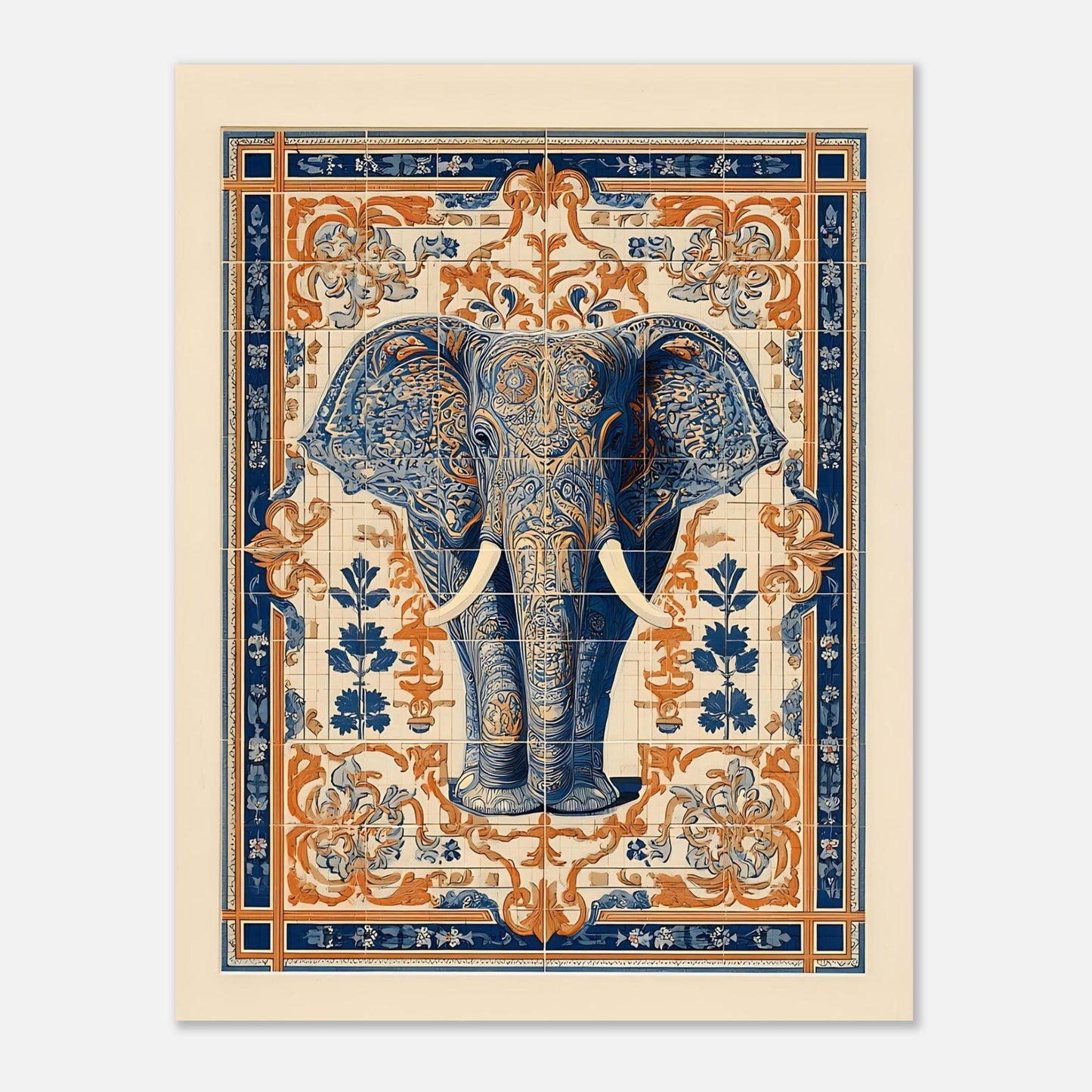 Elephant poster wall art print size 27x35 cm / 11x14 inch, medium home decor