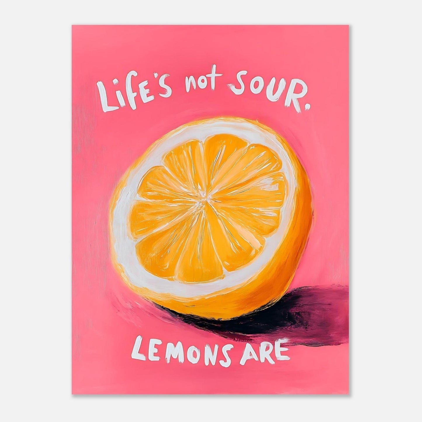 Lemon motivation print size reference displaying 18x24 dimensions for medium wall decor artwork