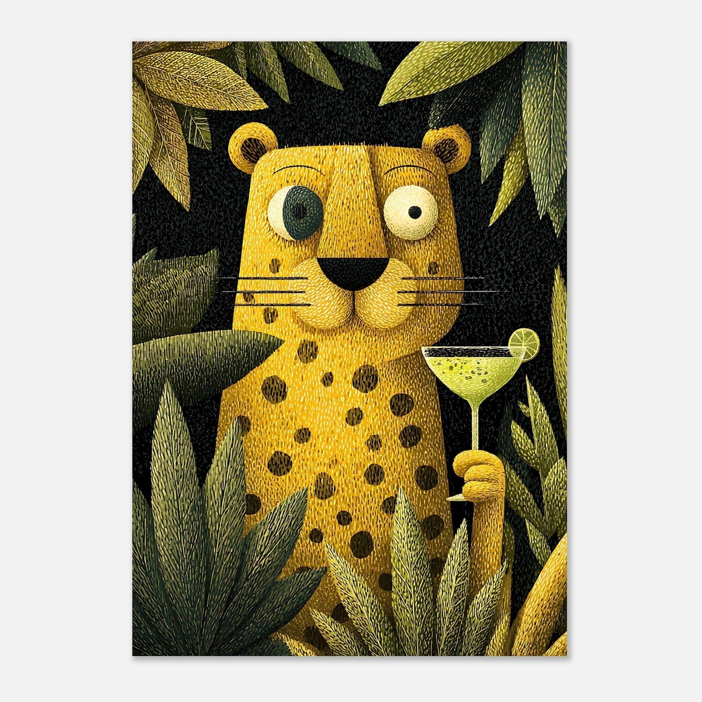 Leopard poster visual art design detail showing wildlife statement wall decor artwork
