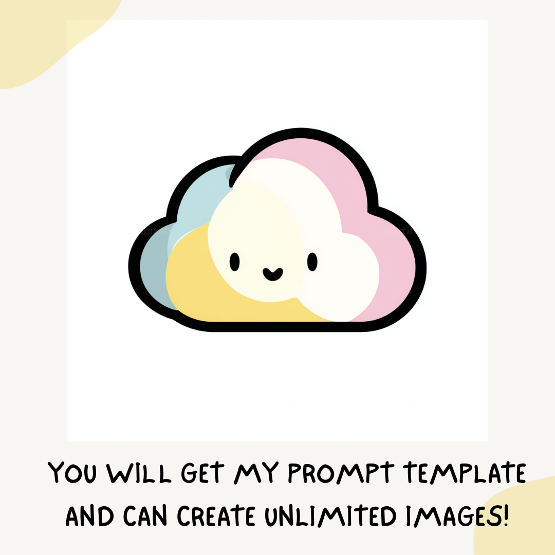 midjourney-ai-art-prompt-to-create-cute-kawaii-icons-cloud