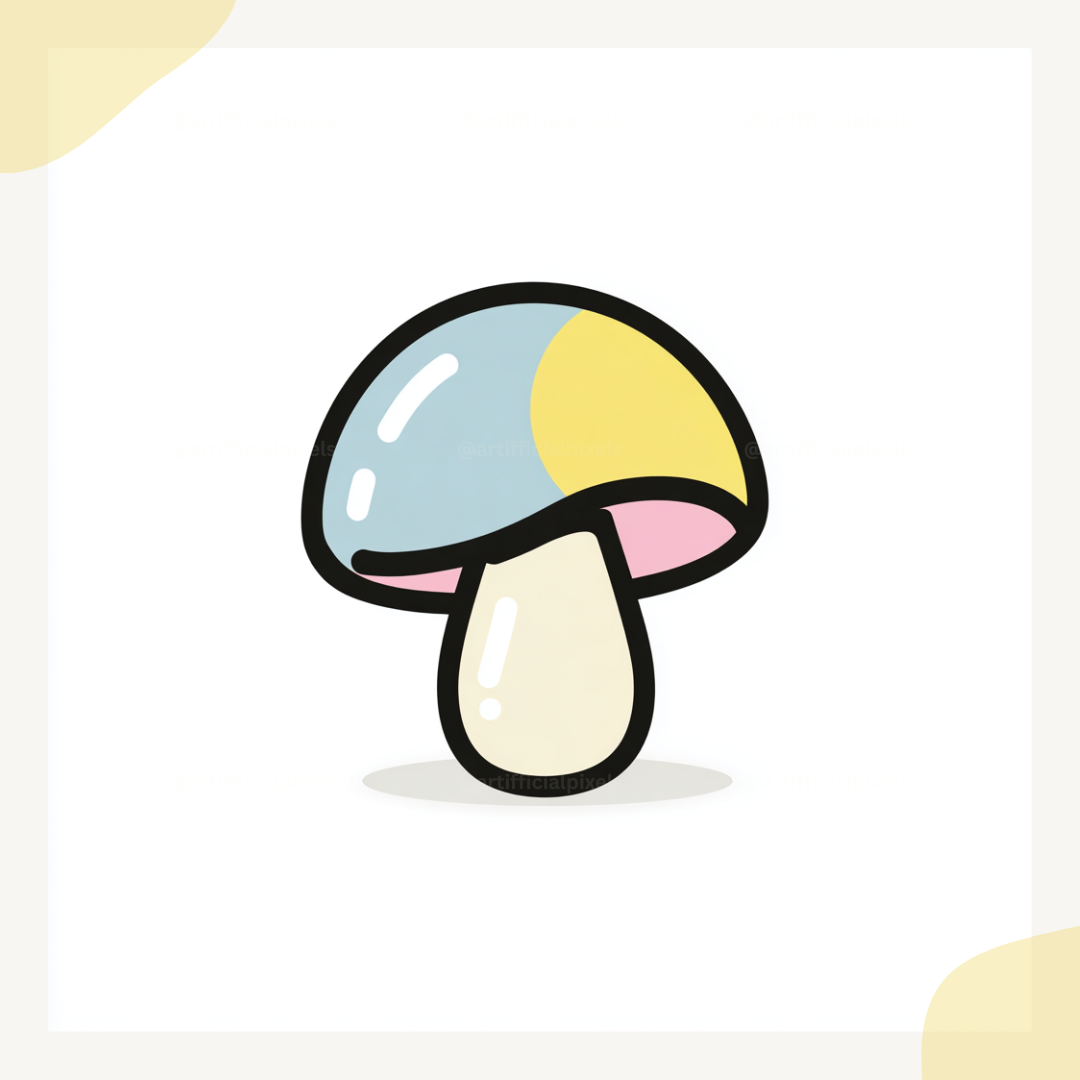 midjourney-ai-art-prompt-to-create-cute-kawaii-icons-mushroom