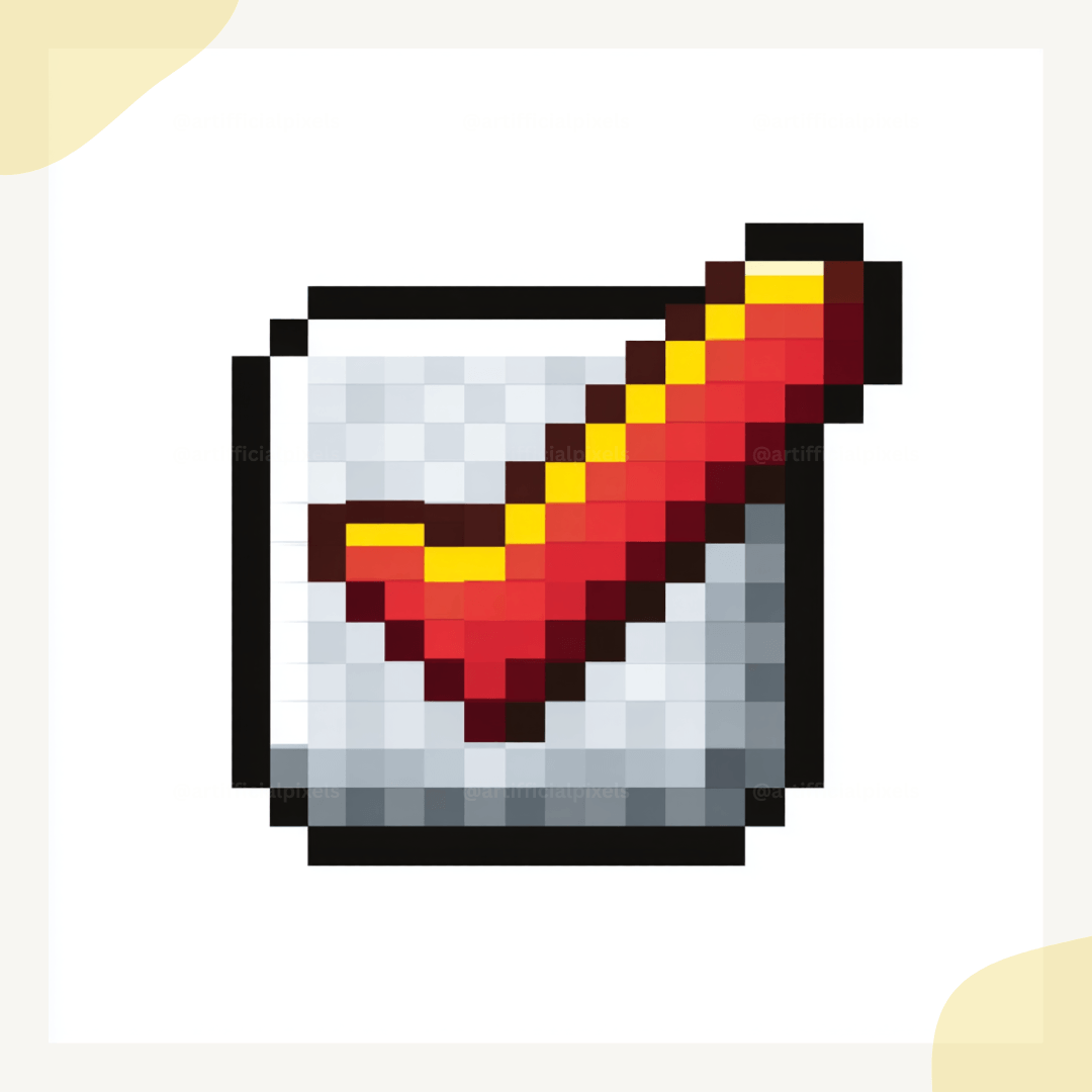 Green pixel art checkmark icon in 8-bit retro style created with midjourney prompt for digital art and interface designs