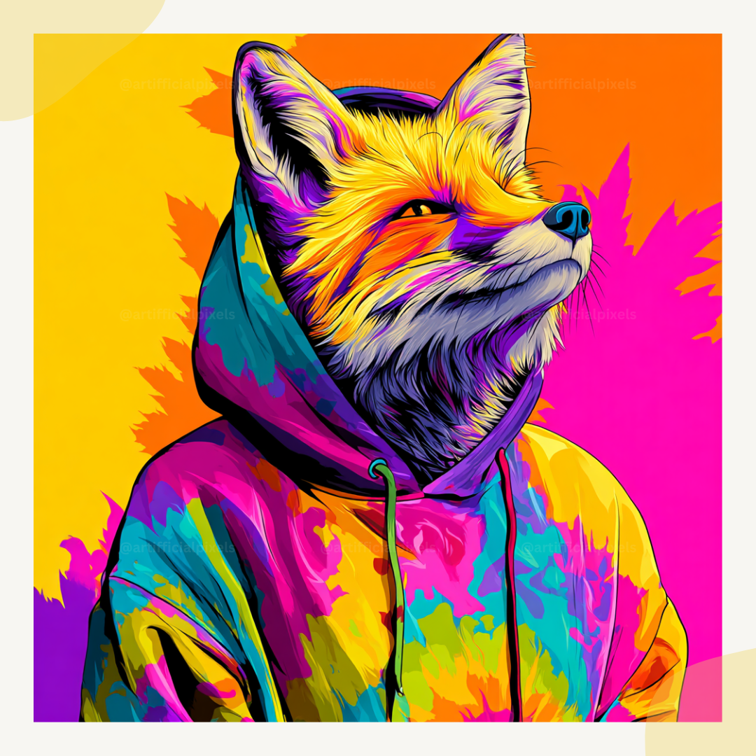 psychedelic-tie-dye-animal-portraits-midjourney-ai-art-prompt-fox