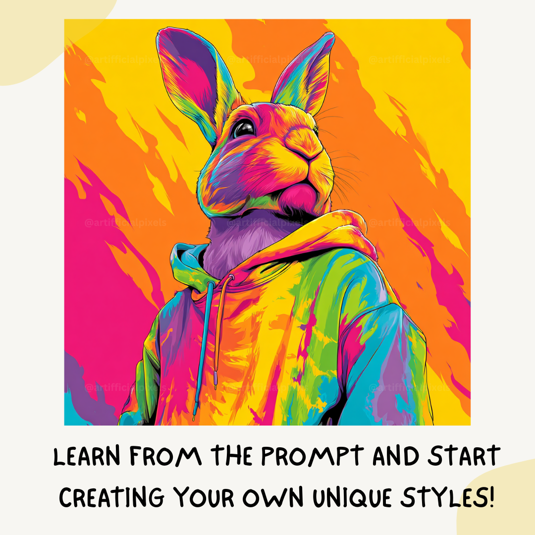 psychedelic-tie-dye-animal-portraits-midjourney-ai-art-prompt-rabbit