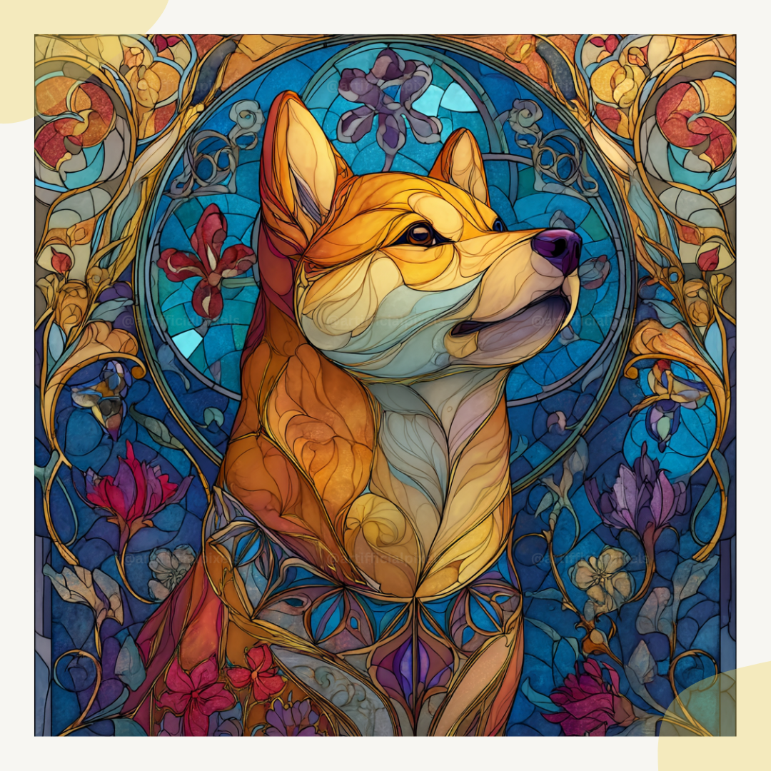stained-glass-animal-art-midjourney-ai-prompt-shiba-inu