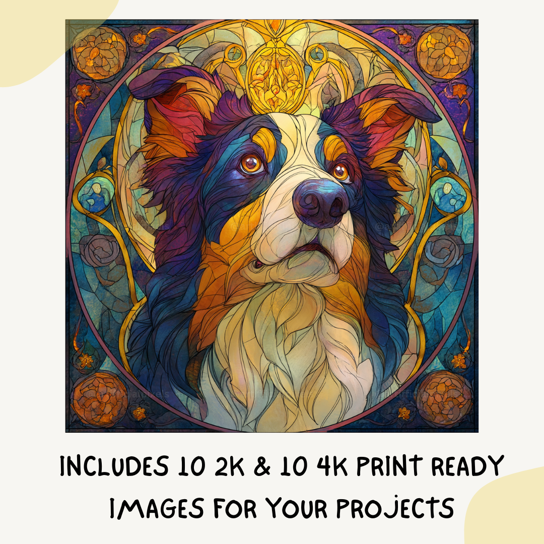 stained-glass-animal-art-midjourney-ai-prompt-siberian-border-collie