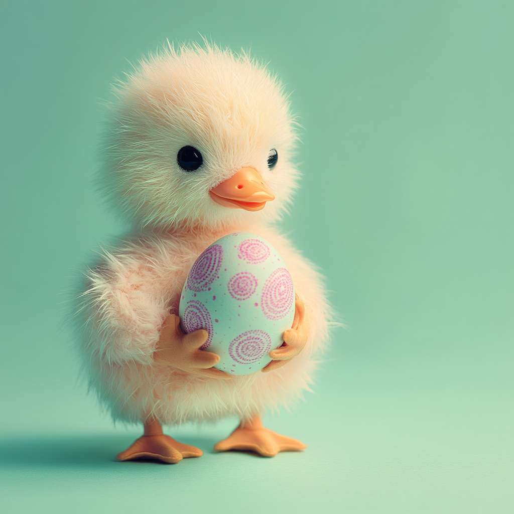 FREE Midjourney Prompt Base Pack: Soft Pastel Plush Easter Animal