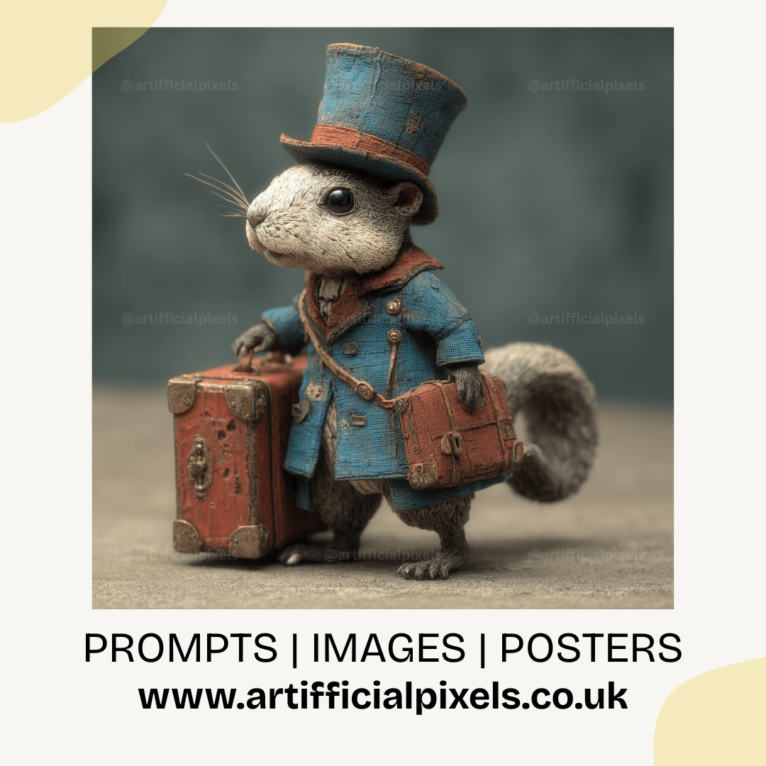 Collectible vintage animal figurine with handcrafted aesthetic created using professional Midjourney V7 prompt