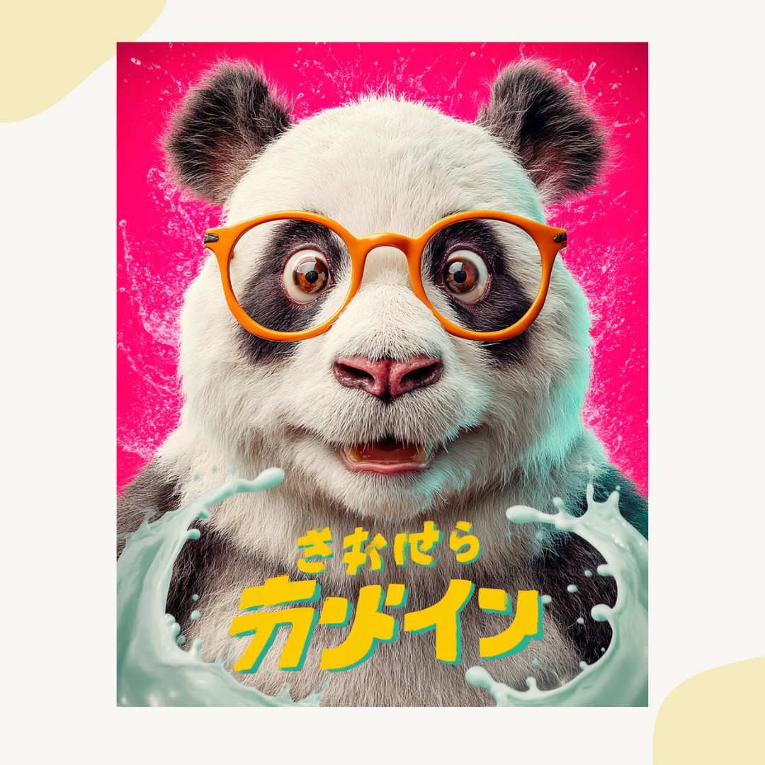 Vintage-style animal poster created with Midjourney AI prompt for freelance designers and client projects