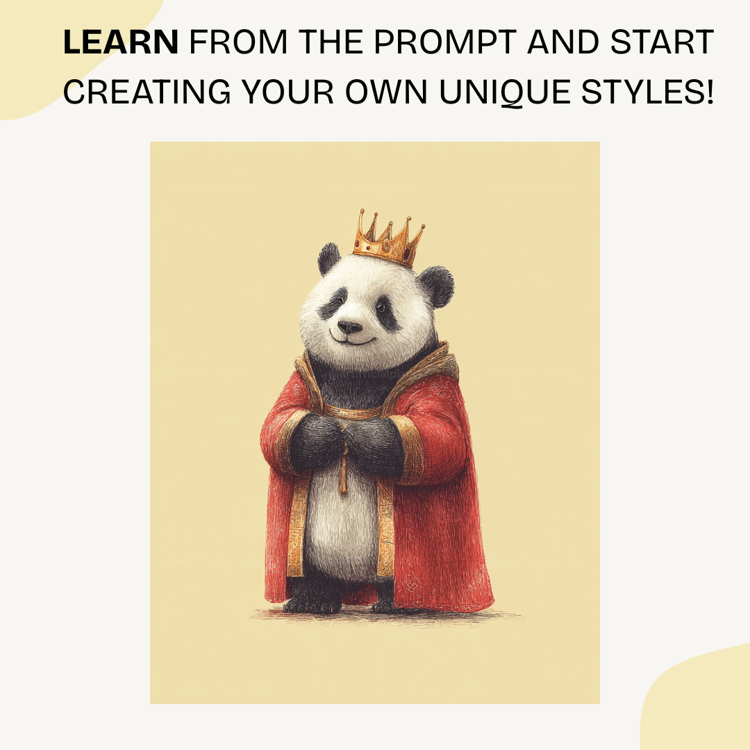 Watercolour style Hanfu animal poster art created with professional Midjourney AI prompt