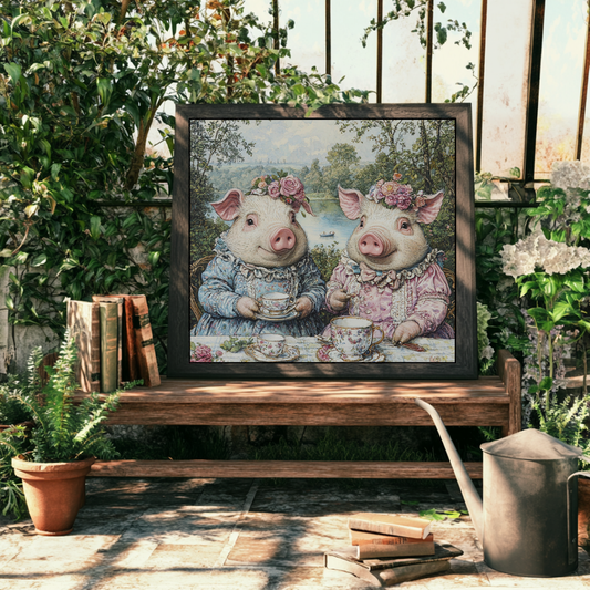 Victorian Animal Tea Party AI Art Prompts – Midjourney Pack with Images